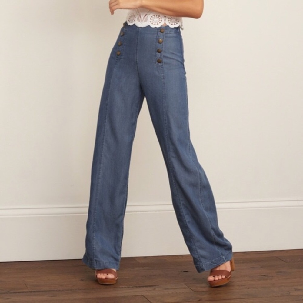 Abercrombie & Fitch Sailor High-rise Pants